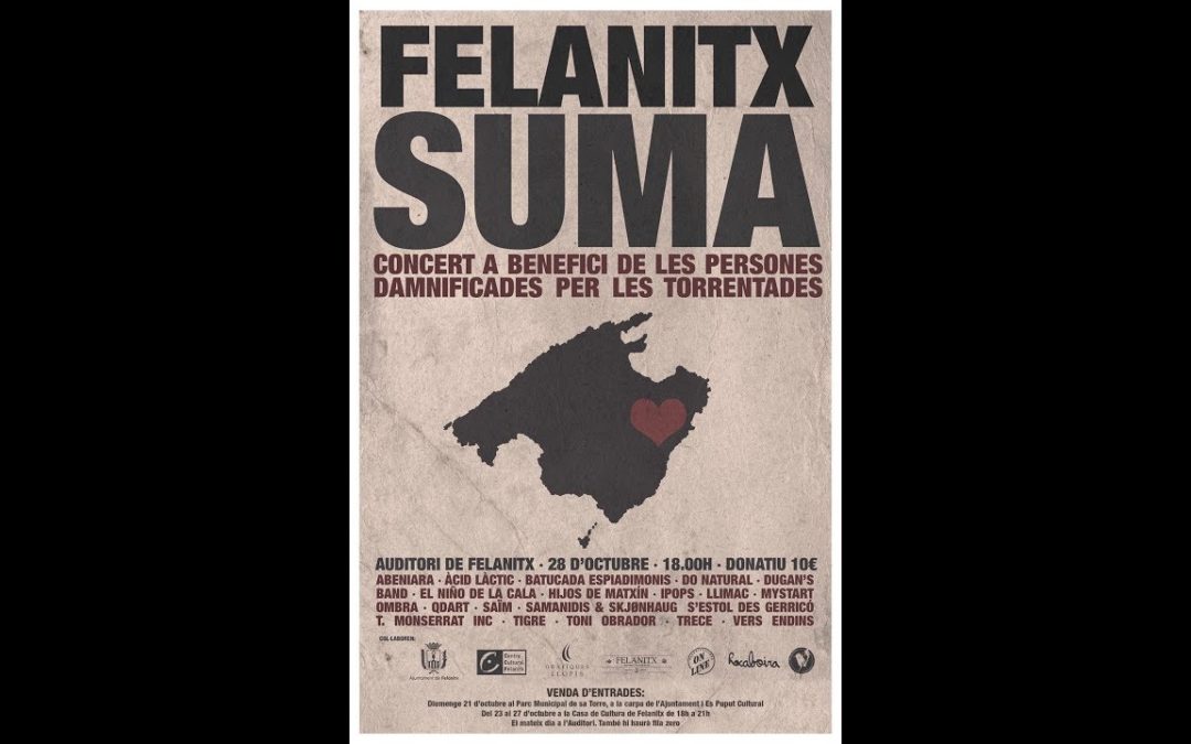 DIUMENGE 28, AUDITORI FELANITX, CONCERT SOLIDARI PEL LLEVANT