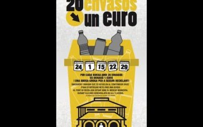 CAMPANYA RECICLATGE: 1 EUROS PER CADA 20 ENVASOS