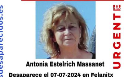 Dispositiu de recerca d’Antònia Estelrich, desapareguda a Felanitx