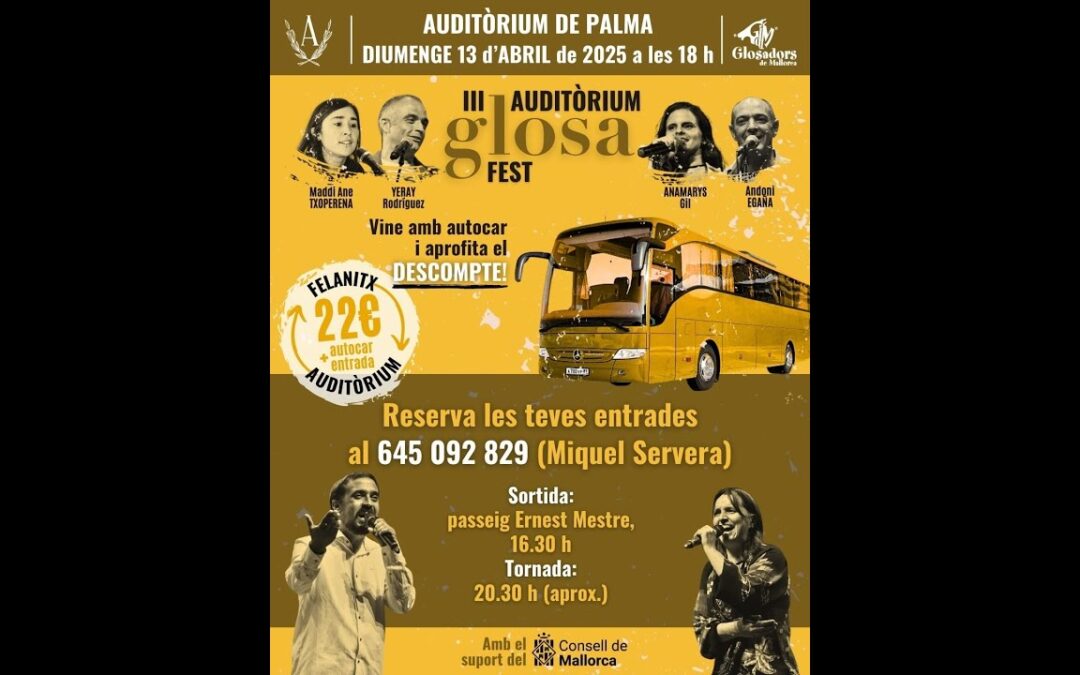 Dia 13, la 3a glosafest a l’Auditòrium