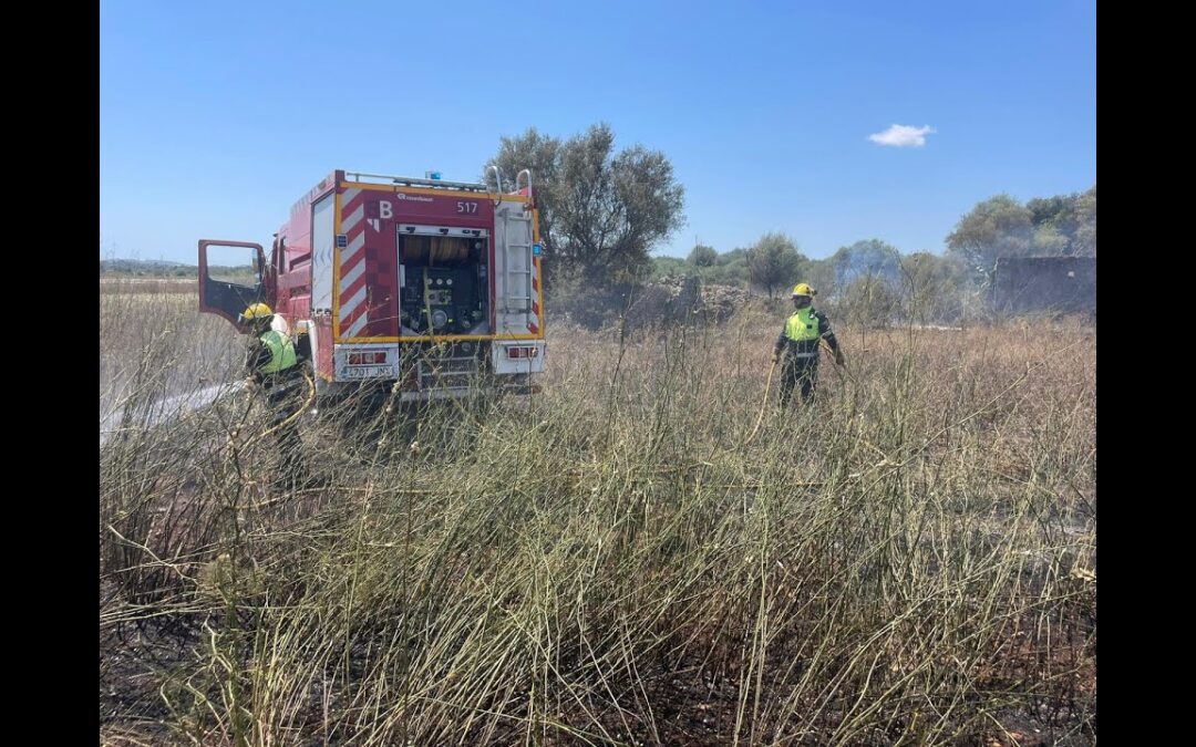 Incendi agrícola a la carretera de Porreres