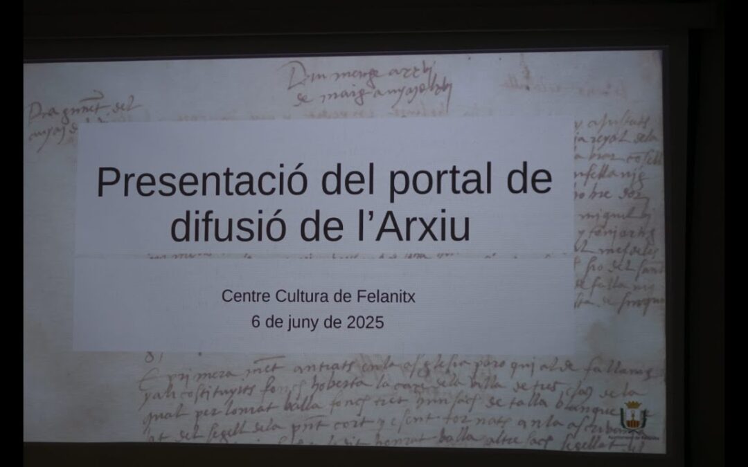 Presentació del portal web de l’Arxiu Municipal