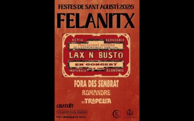 Romandre, Lax’n’busto i Fora des Sembrat, actuaran a les verbenes